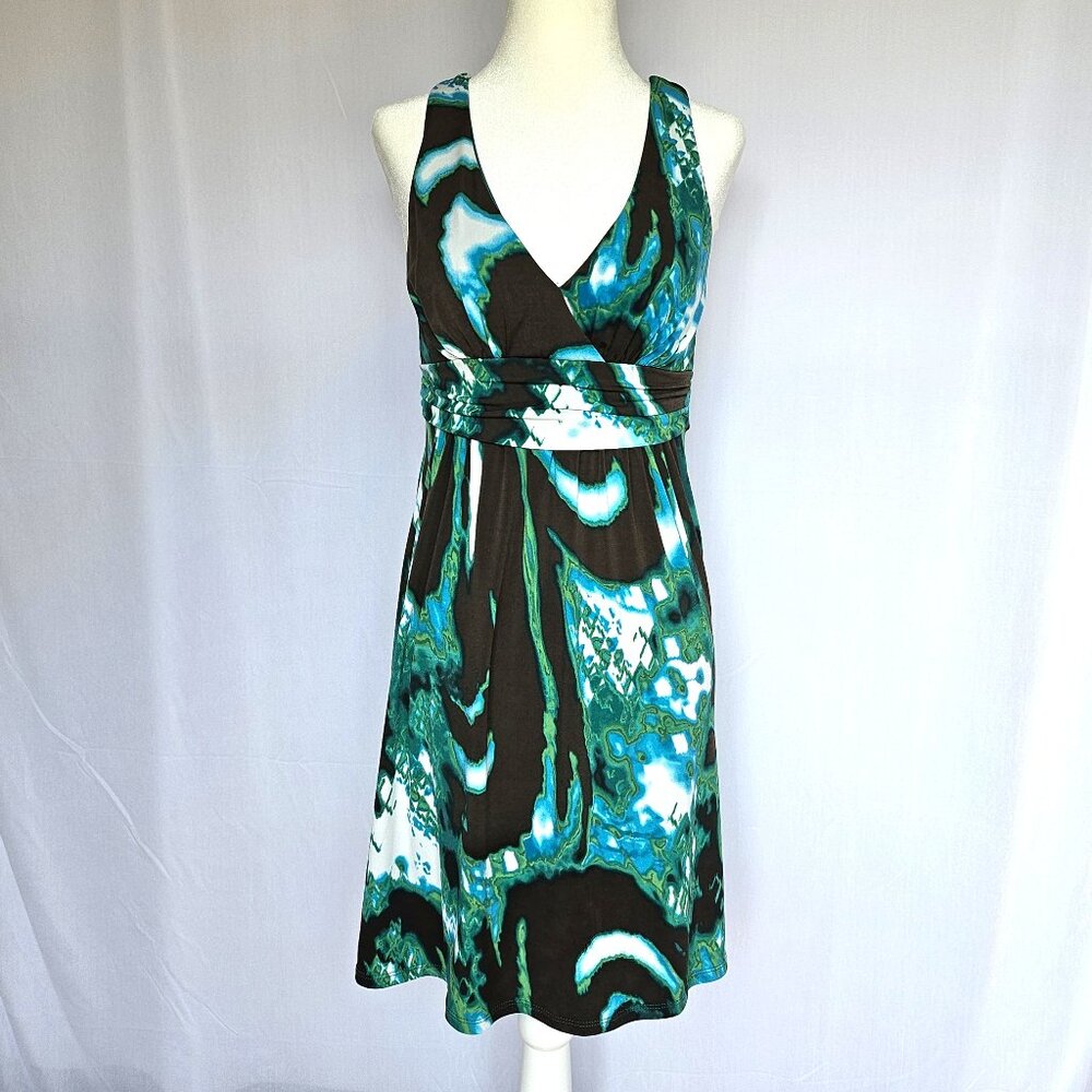City Triangles Green and Black Dress